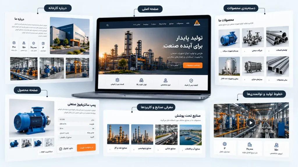 طراحی سایت صنعتی برای کارخانه